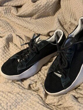 adidas Yohji Yamamoto Y-3 Black Tangutsu Lowtop Canvas Suede Sneakers 10.5